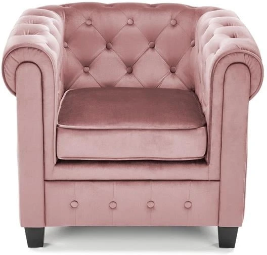 Čalouněné křeslo Eriksen do obývacího pokoje růžové