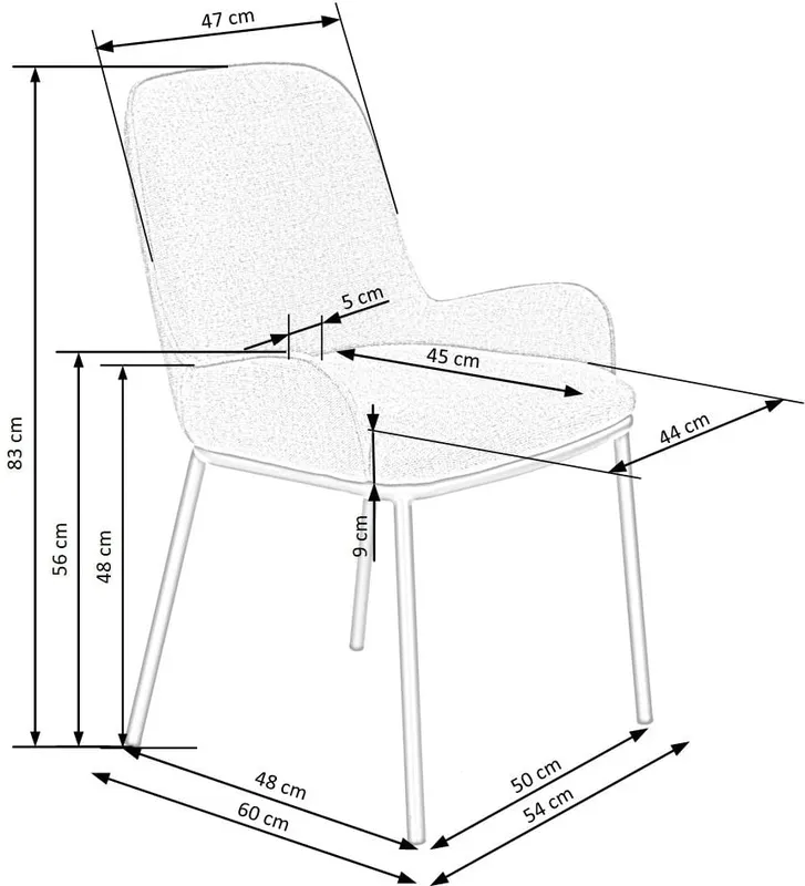 Klasická čalouněná židle do jídelny K-481
