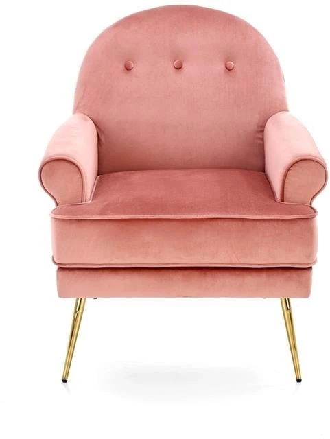 Wygodny fotel Santi różowy