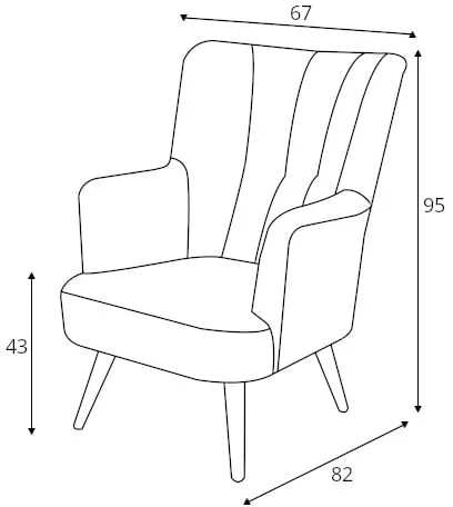 Elegancki fotel do salonu Pagoni