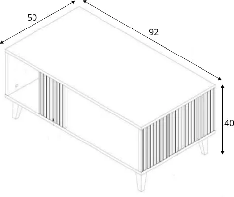 Ława z półką do salonu Random