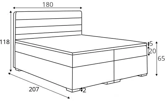 Postel boxspring 180 Benetti