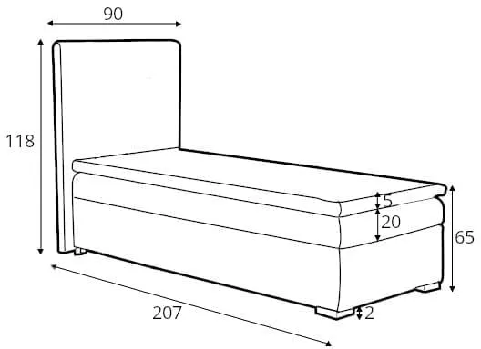 Postel boxspring 90 Daily
