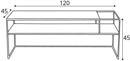 Stolik RTV Senso Flower 120 (prawy)