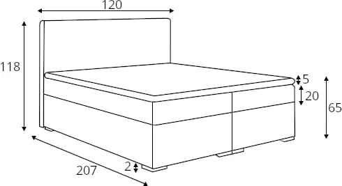 Postel boxspring 120 Lemo