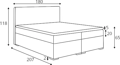 Postel boxspring 180 Lemo