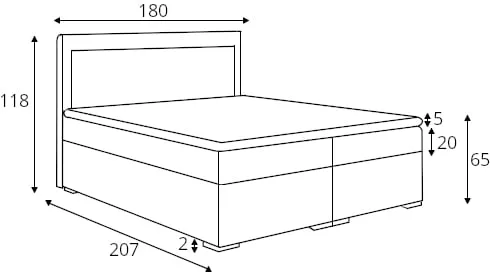 Postel boxspring 180 Vera