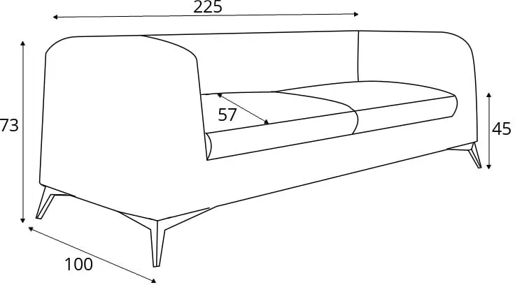 Sofa 2.5-osobowa Chesterfield Chelsea bez funkcji spania