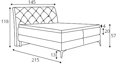 Postel boxspring 140 Adel