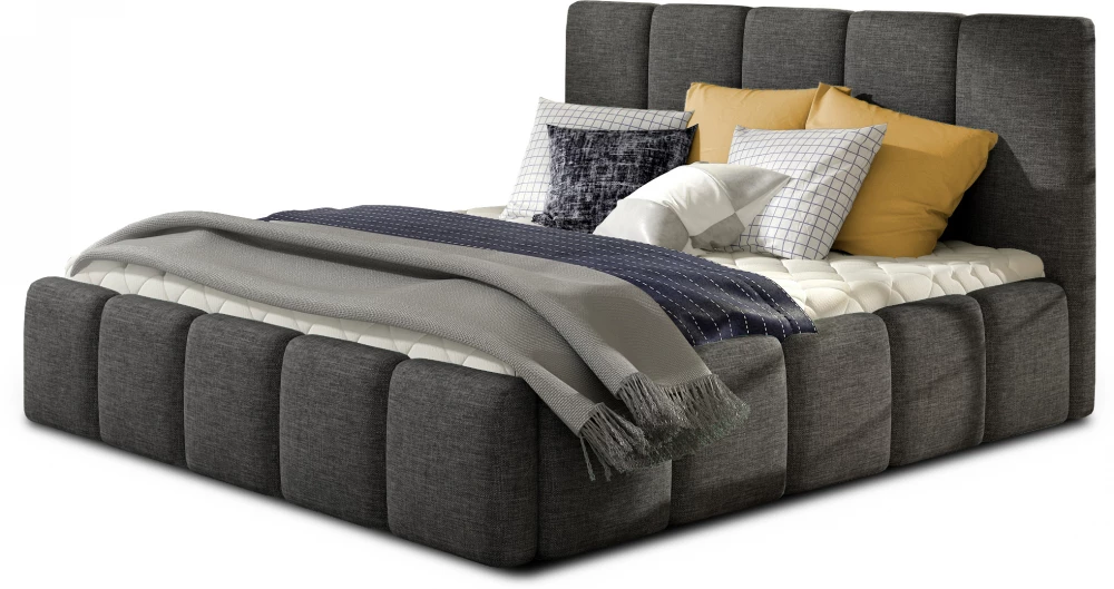 Čalouněná postel s pružinovými písty do ložnice (dřevěný rošt) 160 Edvige