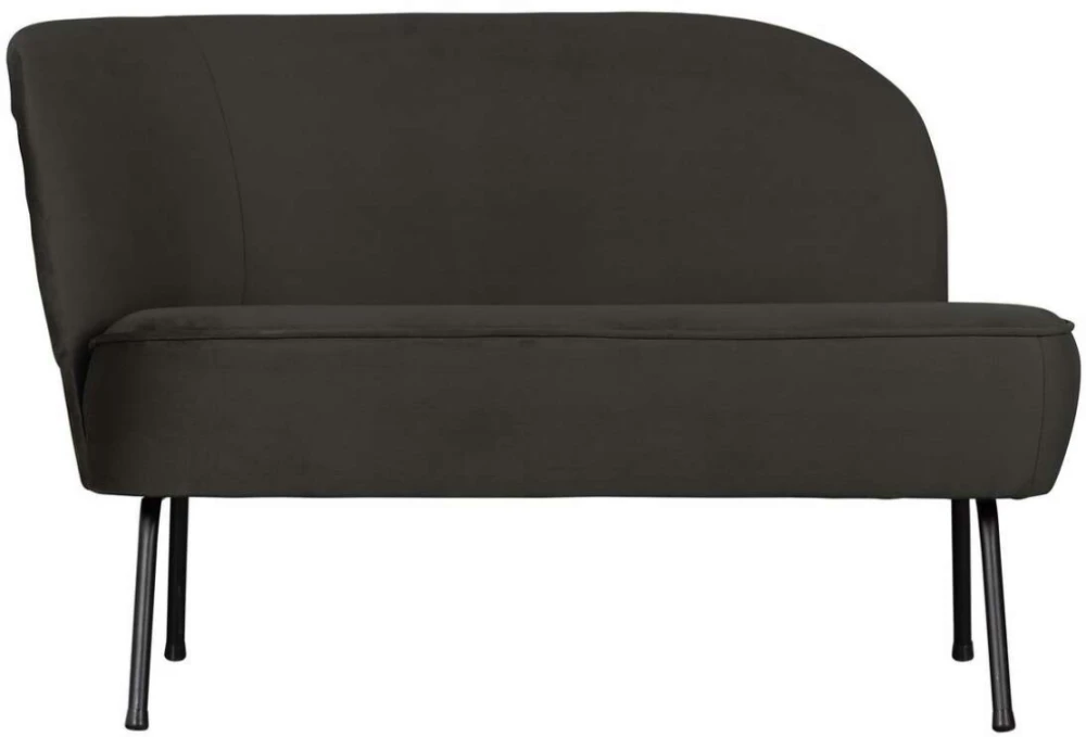 Sofa czarny velvet Vogue - lewa