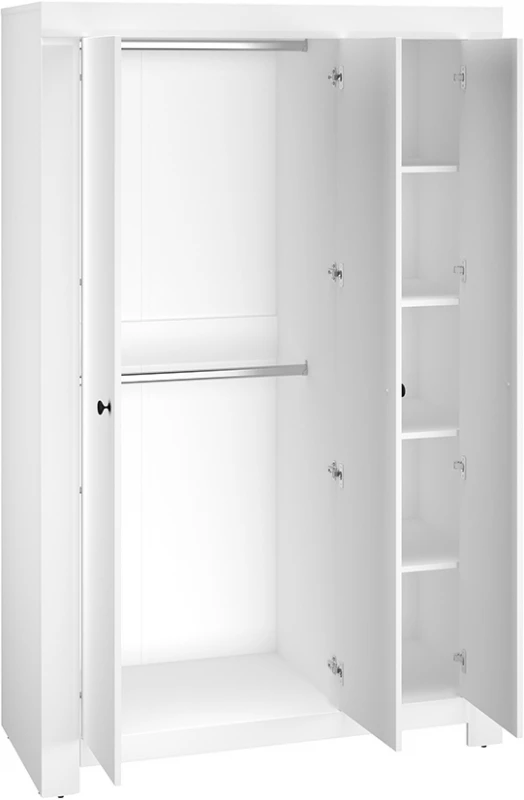 Prostorná 3-dveřová šatní skříň do ložnice Lahti