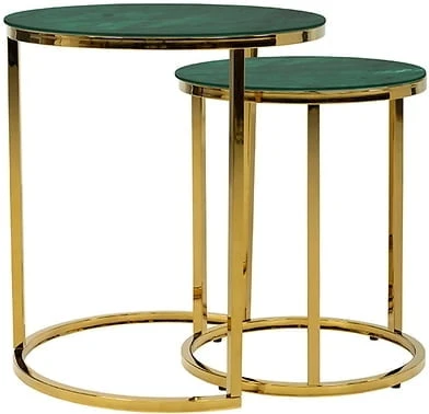 Praktyczny zestaw stolików do salonu Kamza
