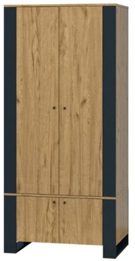 Prostorná čtyřdveřová šatní skříň do obývacího pokoje Wood