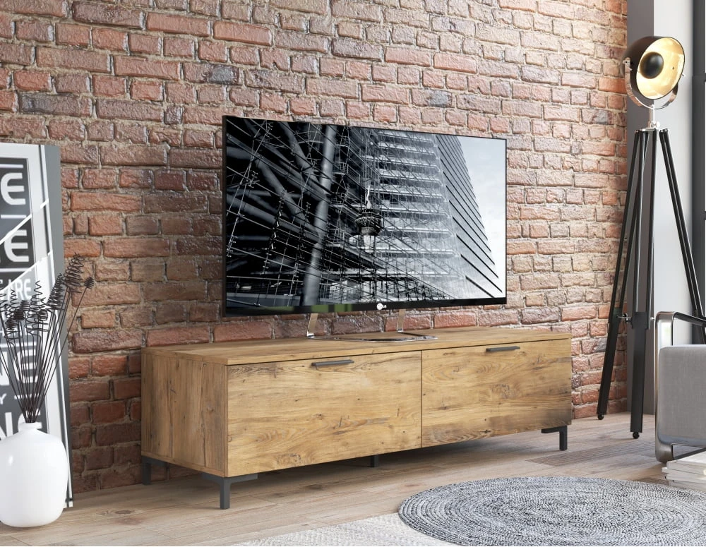 Praktický dvoudveřový TV stolek do obývacího pokoje Alternative