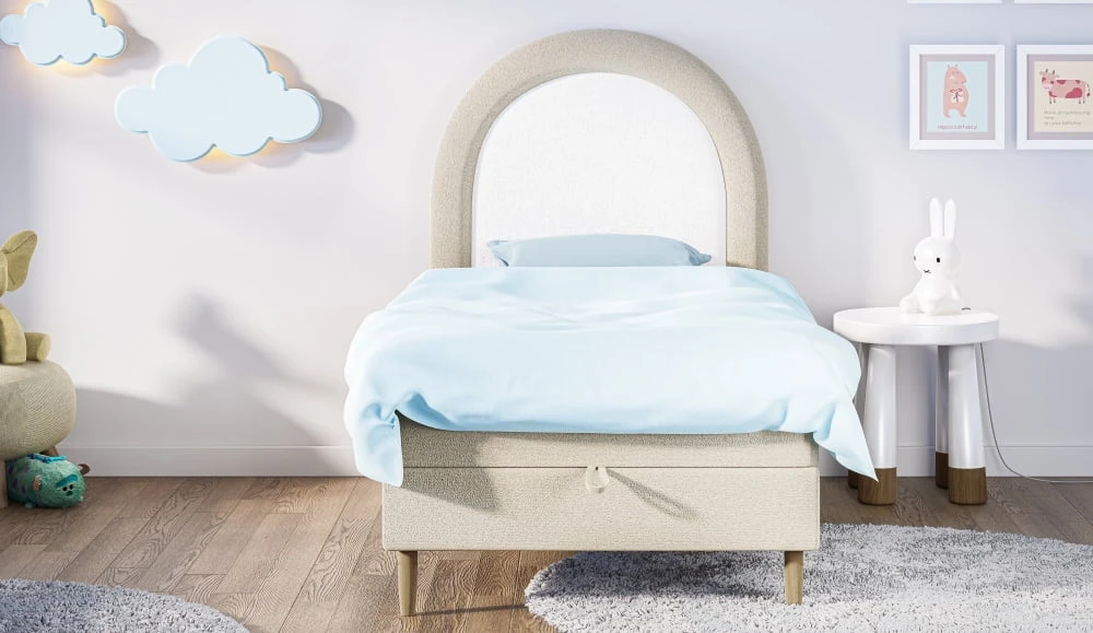 Dětská postel s vysokým zaobleným čelem Balu 90x160