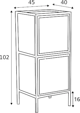 Modułowy regał Skap z dwiema szafkami