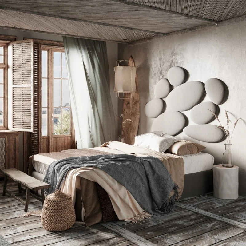 Extravagantní čalouněná postel do ložnice 160 Stone