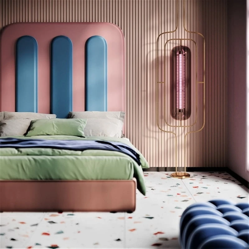 Extravagantní čalouněná postel do ložnice Bisquit 160