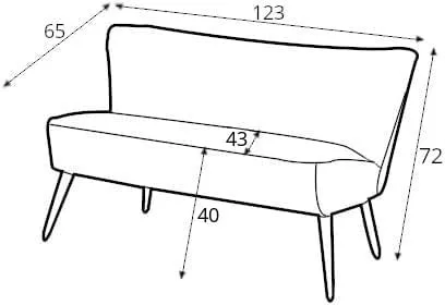 Sofa 2-osobowa Harry XL bez funkcji spania