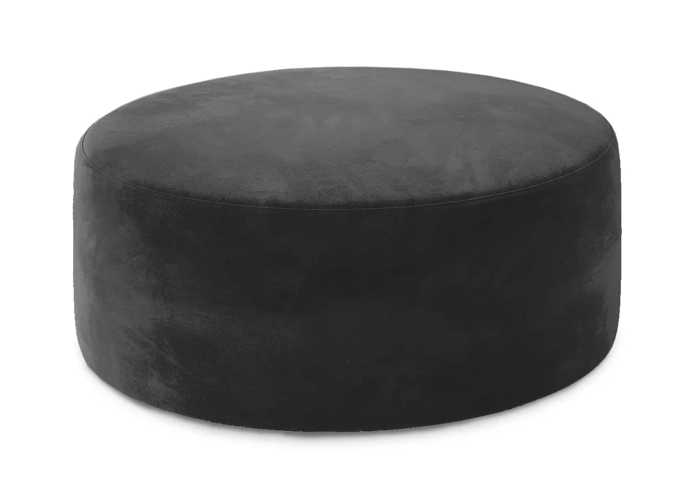 Kulatá čalouněná podnožka do obývacího pokoje Bero