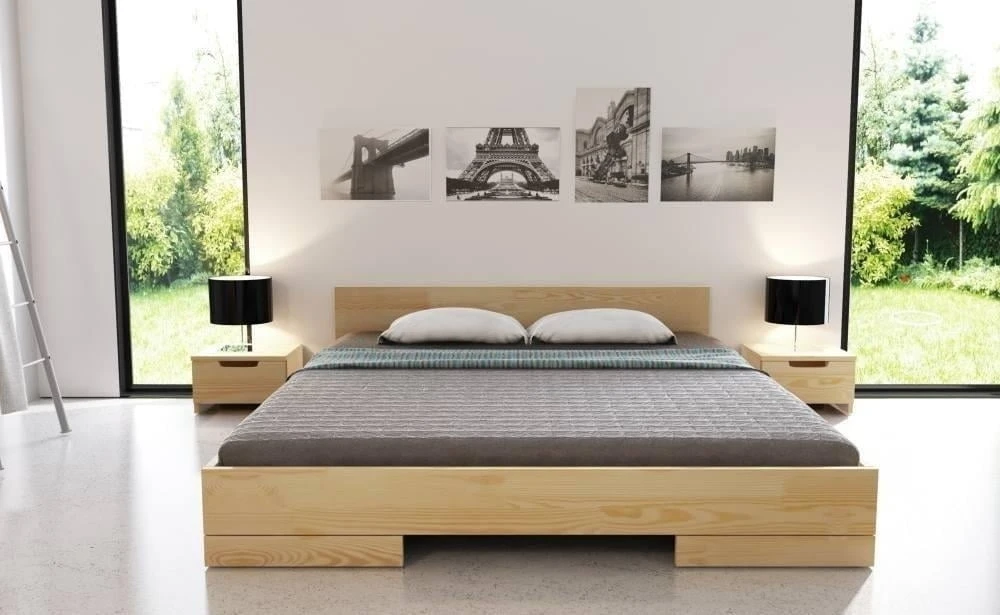 Dřevěná postel borovicová 90 do ložnice Spectrum long
