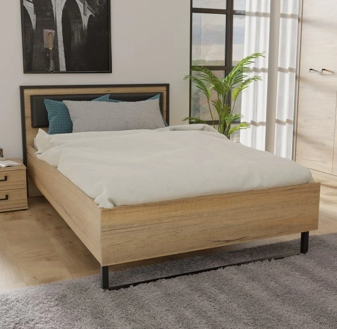 Stylowe łóżko z tapicerowanym zagłówkiem do sypialni Oriental Tree