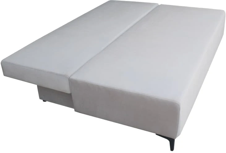 Pohodlná 3-místná pohovka pro každodenní spaní s mechanismem rozkládání typu DL a úložným prostorem na lůžkoviny Foxi 