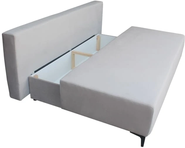 Pohodlná 3-místná pohovka pro každodenní spaní s mechanismem rozkládání typu DL a úložným prostorem na lůžkoviny Foxi 