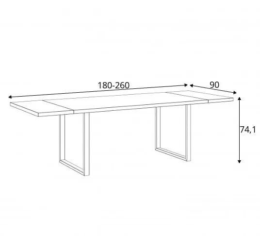 Rozkładany stół do jadalni lub salonu Tables