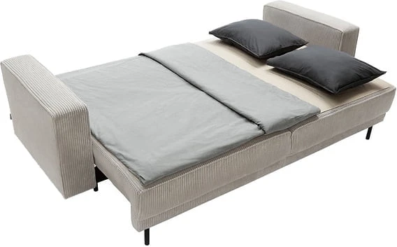 Elegantní 3-místná pohovka pro každodenní spaní s mechanismem rozkládání typu DL a úložným prostorem na lůžkoviny Molde 