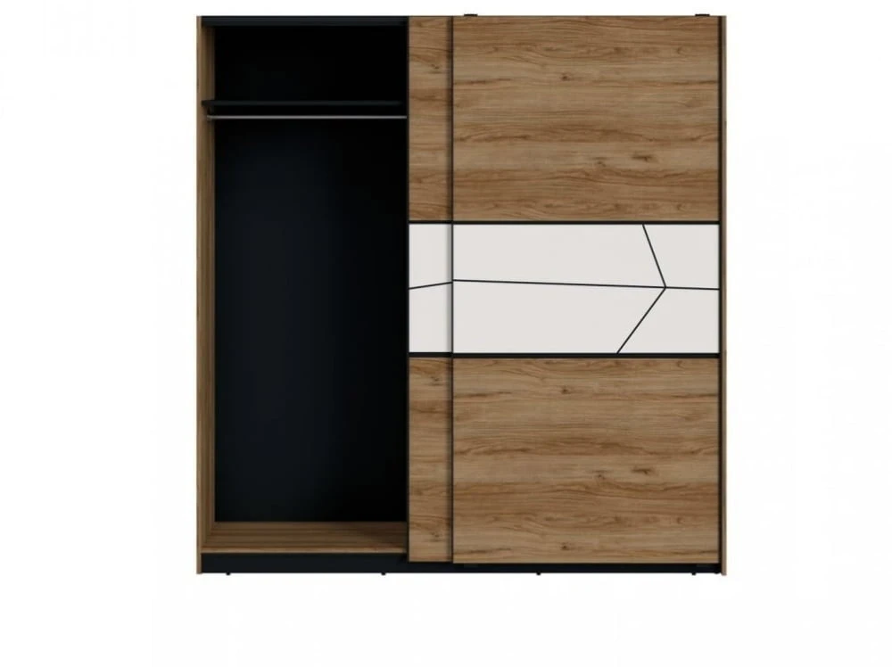 Dvoudveřová šatní skříň s posuvnými dveřmi do ložnice Brolo 