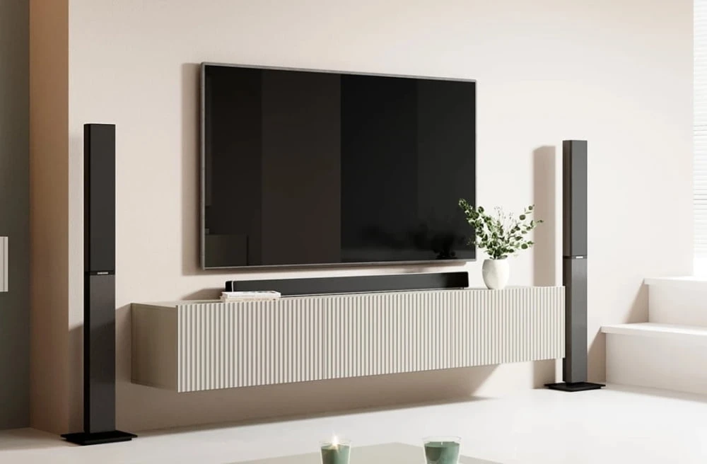 Prostorný závěsný TV stolek do obývacího pokoje Noemi 200