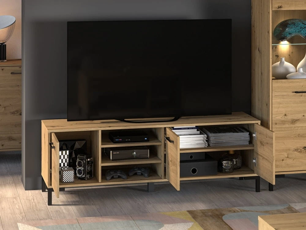 Třídveřový TV stolek do obývacího pokoje Nevio