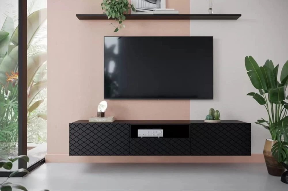 Závěsný TV stolek s výklenkem do obývacího pokoje Solla