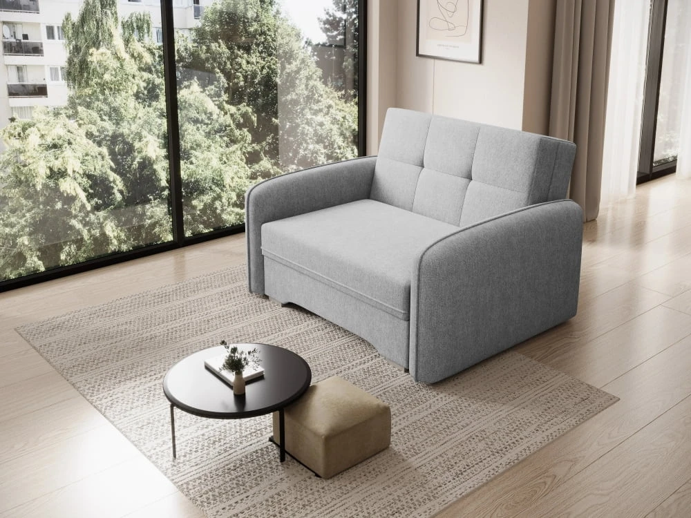 Sofa 1-osobowa Laine z funkcją spania typu DL i pojemnikiem na pościel