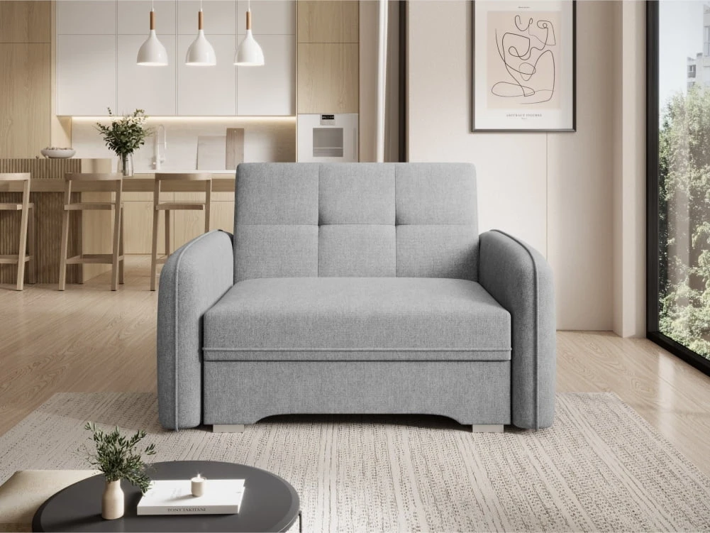 Sofa 1-osobowa Laine z funkcją spania typu DL i pojemnikiem na pościel