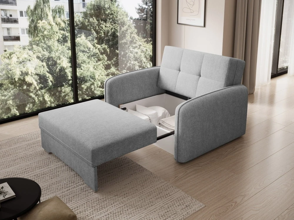 Sofa 1-osobowa Laine z funkcją spania typu DL i pojemnikiem na pościel