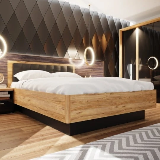 Dvoulůžková postel do ložnice Tuluza Black