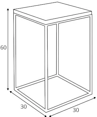 Konferenční stolek na kovových rámech do obývacího pokoje Tensio Solid Wood 30