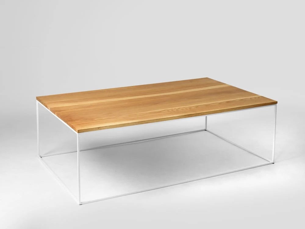Konferenční stolek na kovových rámech do obývacího pokoje Tensio Solid Wood 140
