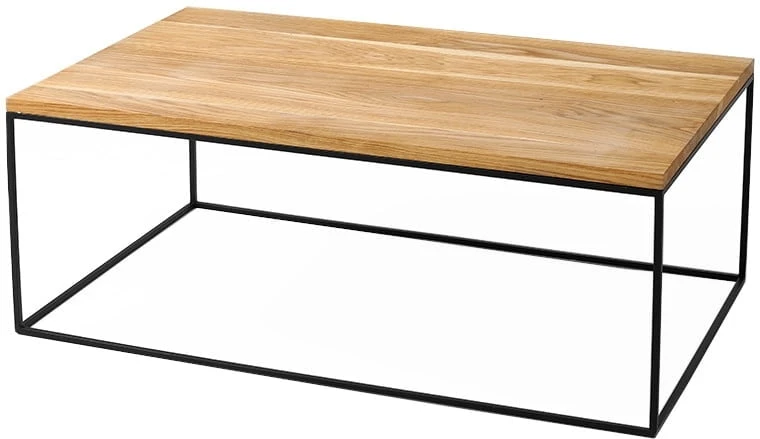 Konferenční stolek na kovových rámech do obývacího pokoje Tensio Solid Wood 100x60