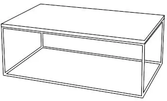 Konferenční stolek na kovových rámech do obývacího pokoje Tensio Solid Wood 100x60