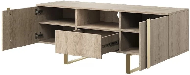 Elegantní TV stolek na kovových rámech do obývacího pokoje Verio 150