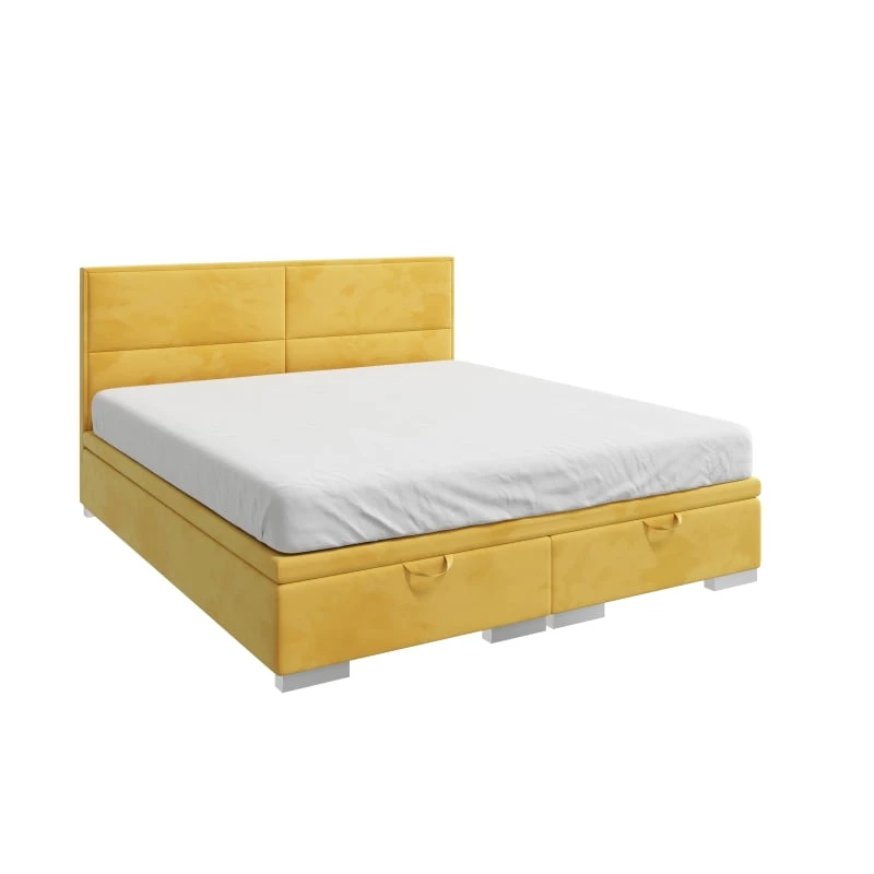 Čalouněná postel s plynovými písty a úložným prostorem do ložnice - kontinentální verze Sozontii 160