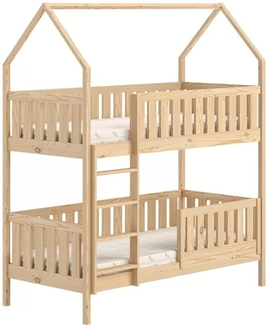 Patrová postel ve tvaru domečku do dětského pokoje Nemo 90x200