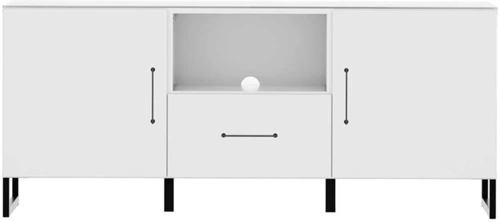 Bílý TV stolek do obývacího pokoje Modeo