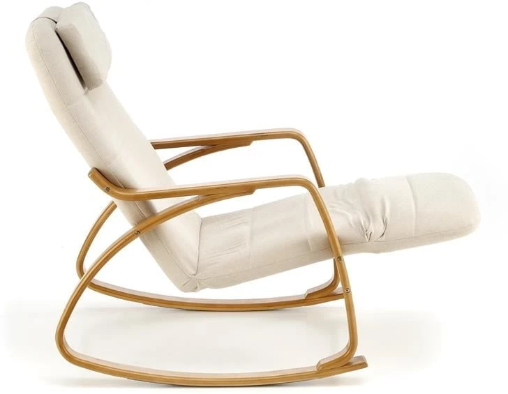Bujany fotel tapicerowany Prime do salonu beżowy