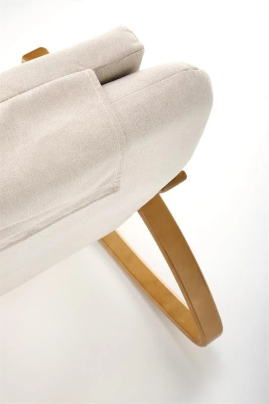 Bujany fotel tapicerowany Prime do salonu beżowy
