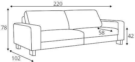 Sofa 3-osobowa Quattro
